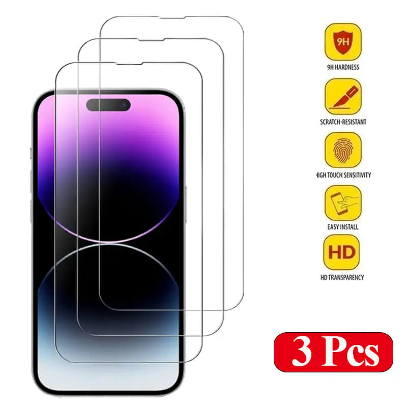Tempered Glass Screen Protector for iPhone 11–16 Series