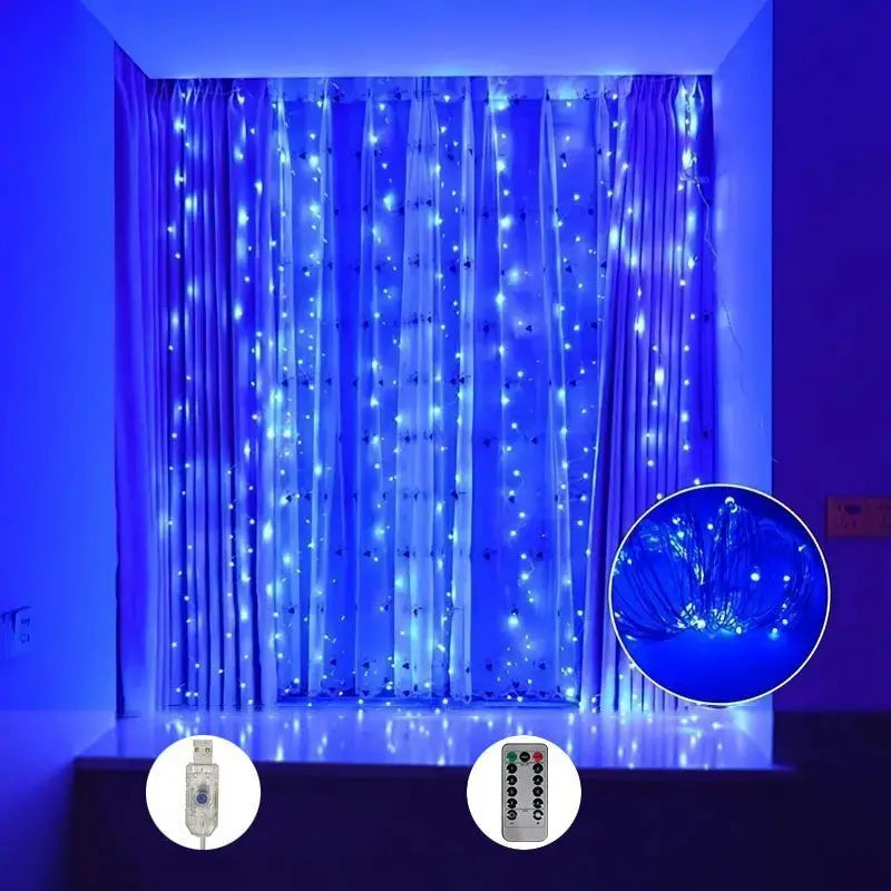 Curtain Fairy Lights LED - 8 Modes with Remote