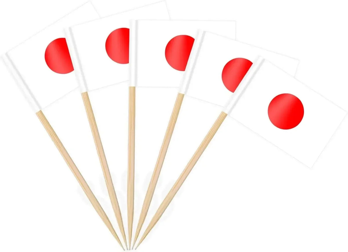 Themed Party trick - Mini Flag Cupcake/Cake/Cocktials/Fruitplatter Toppers (100 Pack)