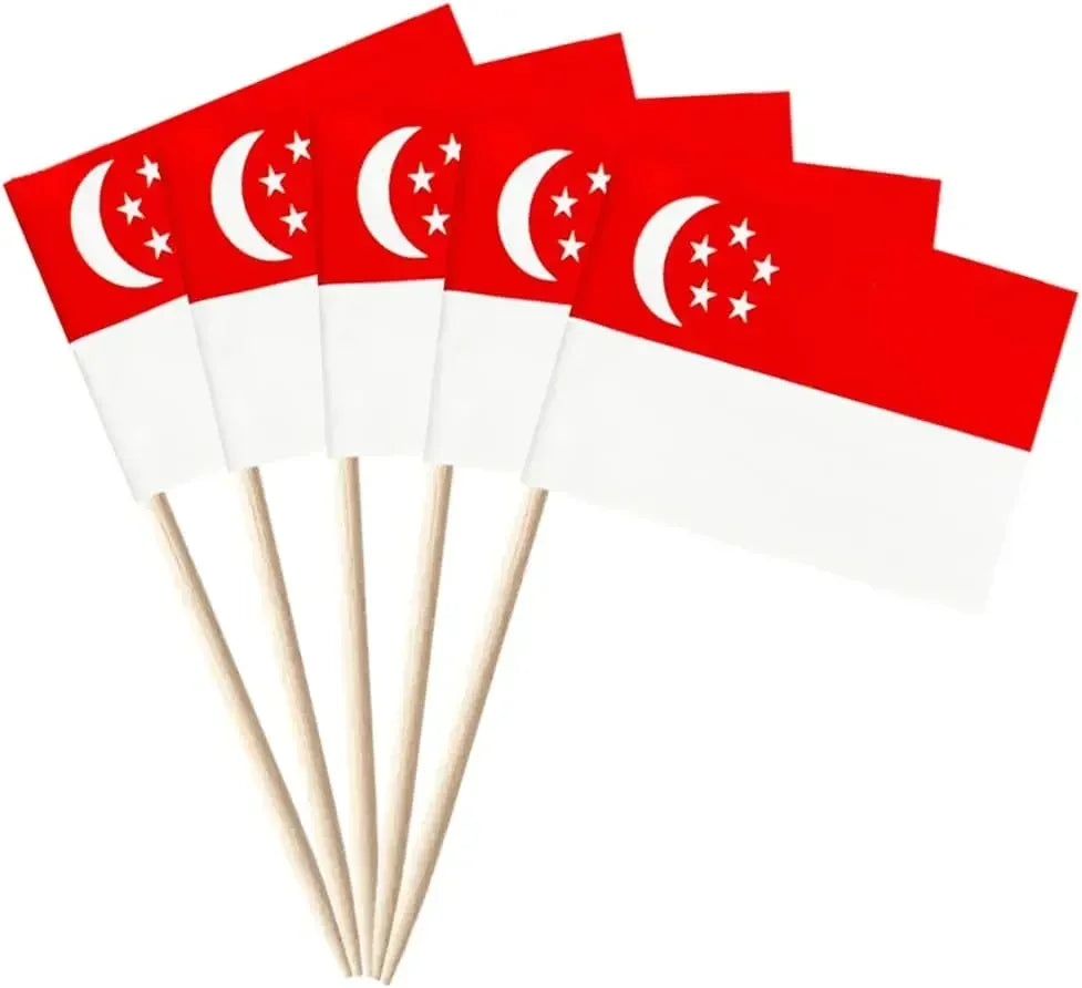 Themed Party trick - Mini Flag Cupcake/Cake/Cocktials/Fruitplatter Toppers (100 Pack)