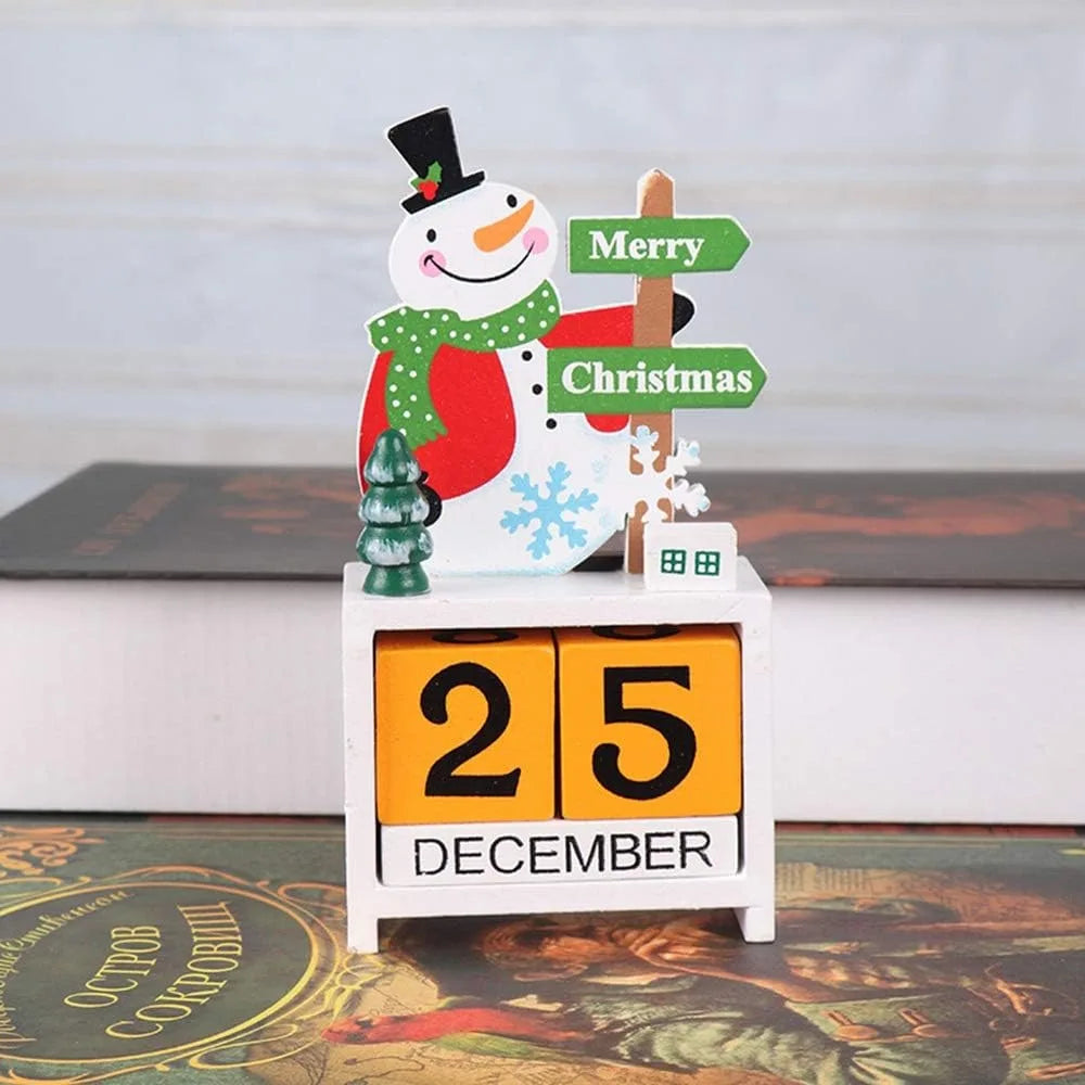 Wooden Christmas Countdown Calendar Blocks
