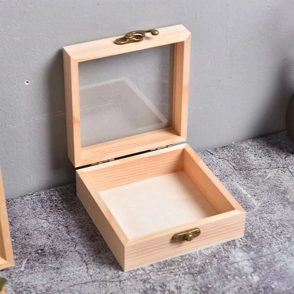 Wooden Gift Box with Hinged Lid