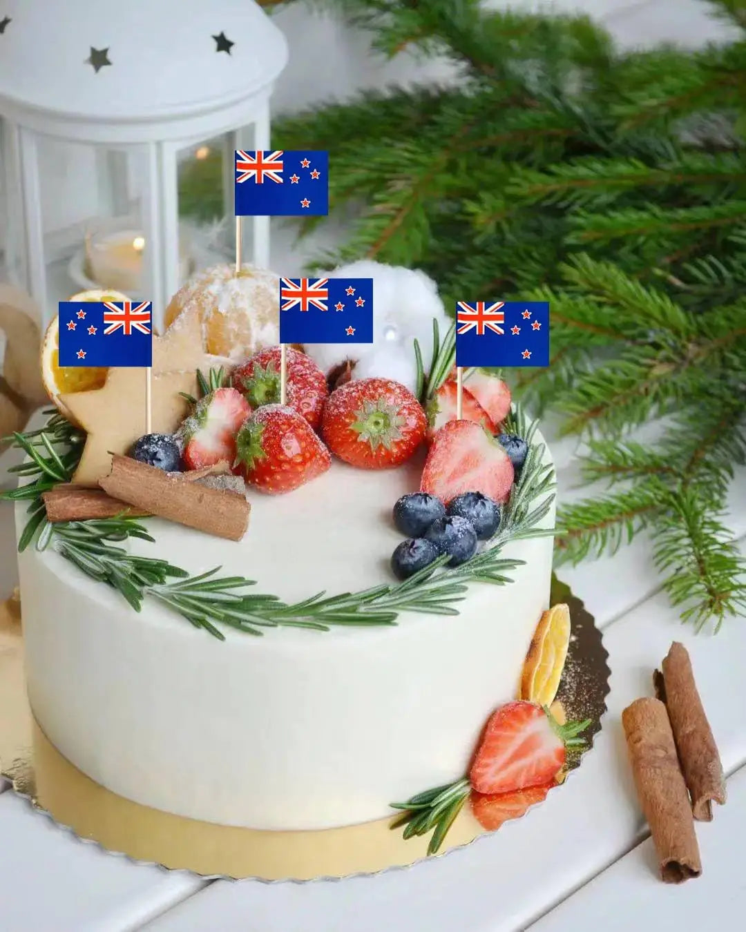 Themed Party trick - Mini Flag Cupcake/Cake/Cocktials/Fruitplatter Toppers (100 Pack)