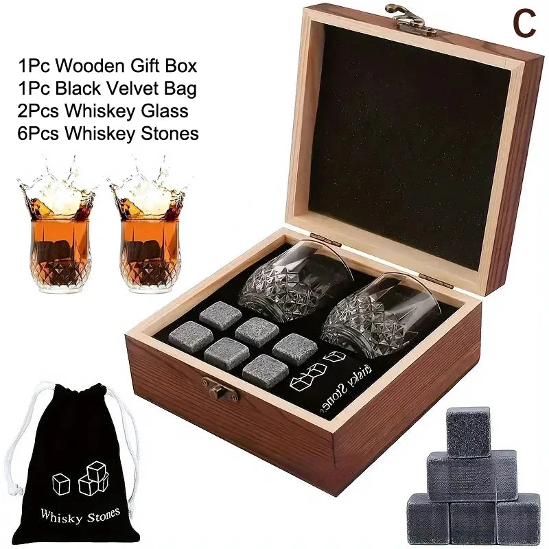 Whiskey Stones Gift Set for Dad