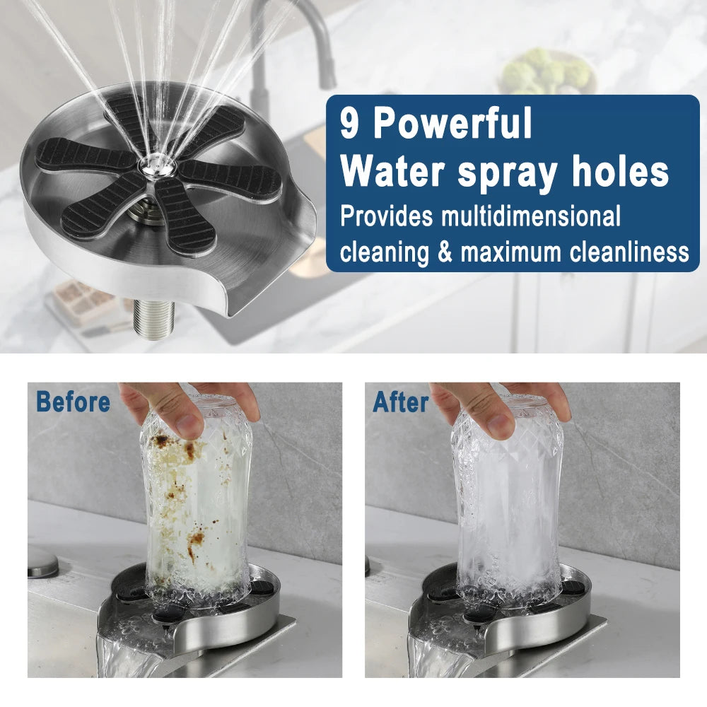 High Pressure Glass Rinser for Kitchen Sink & Bar