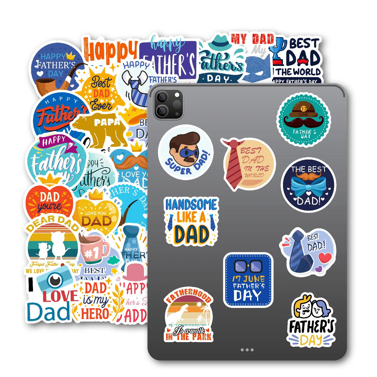 Father's Day Waterproof Stickers (10 or 50 Pack)