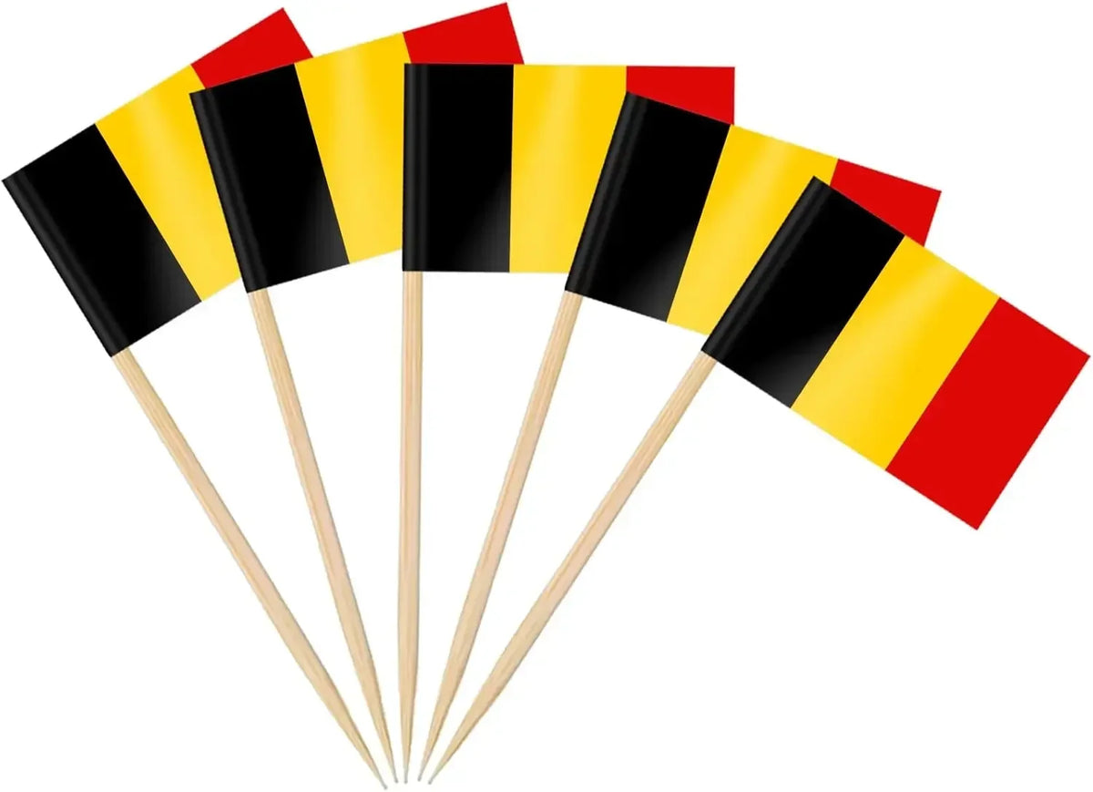 Themed Party trick - Mini Flag Cupcake/Cake/Cocktials/Fruitplatter Toppers (100 Pack)