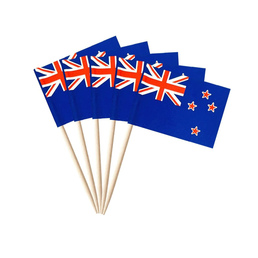 Themed Party trick - Mini Flag Cupcake/Cake/Cocktials/Fruitplatter Toppers (100 Pack)