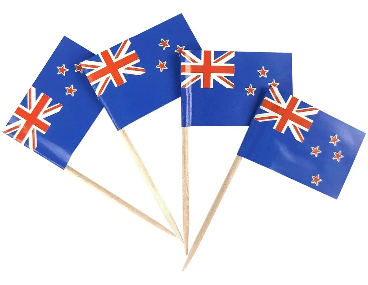 Themed Party trick - Mini Flag Cupcake/Cake/Cocktials/Fruitplatter Toppers (100 Pack)