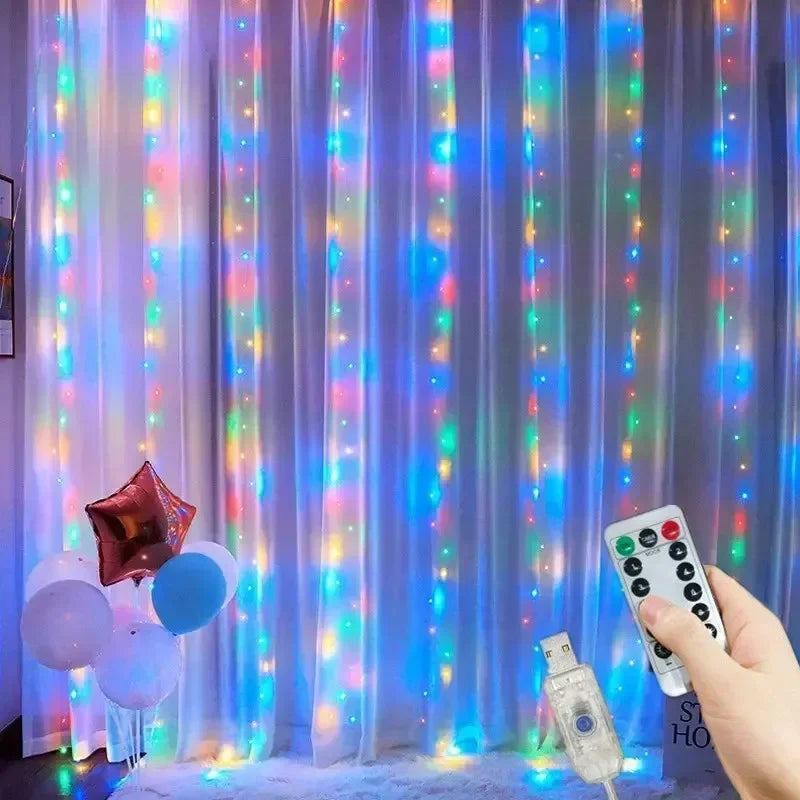 Curtain Fairy Lights LED - 8 Modes with Remote