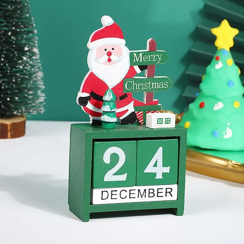 Wooden Christmas Countdown Calendar Blocks