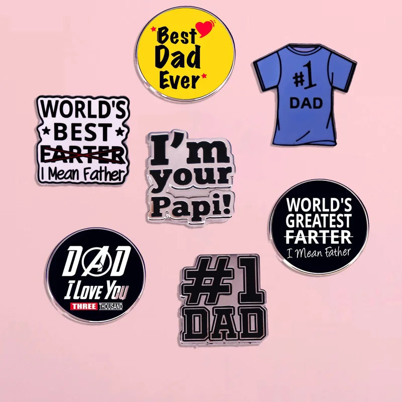 Father's Day Brooch Pin for Dad