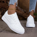 Women White Breathable Walking Sneakers