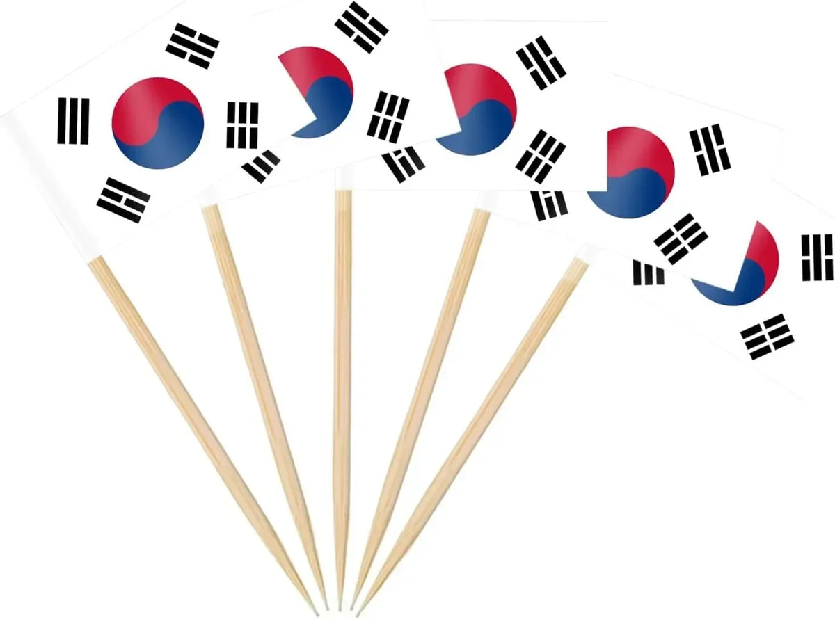 Themed Party trick - Mini Flag Cupcake/Cake/Cocktials/Fruitplatter Toppers (100 Pack)