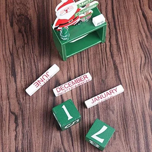 Wooden Christmas Countdown Calendar Blocks