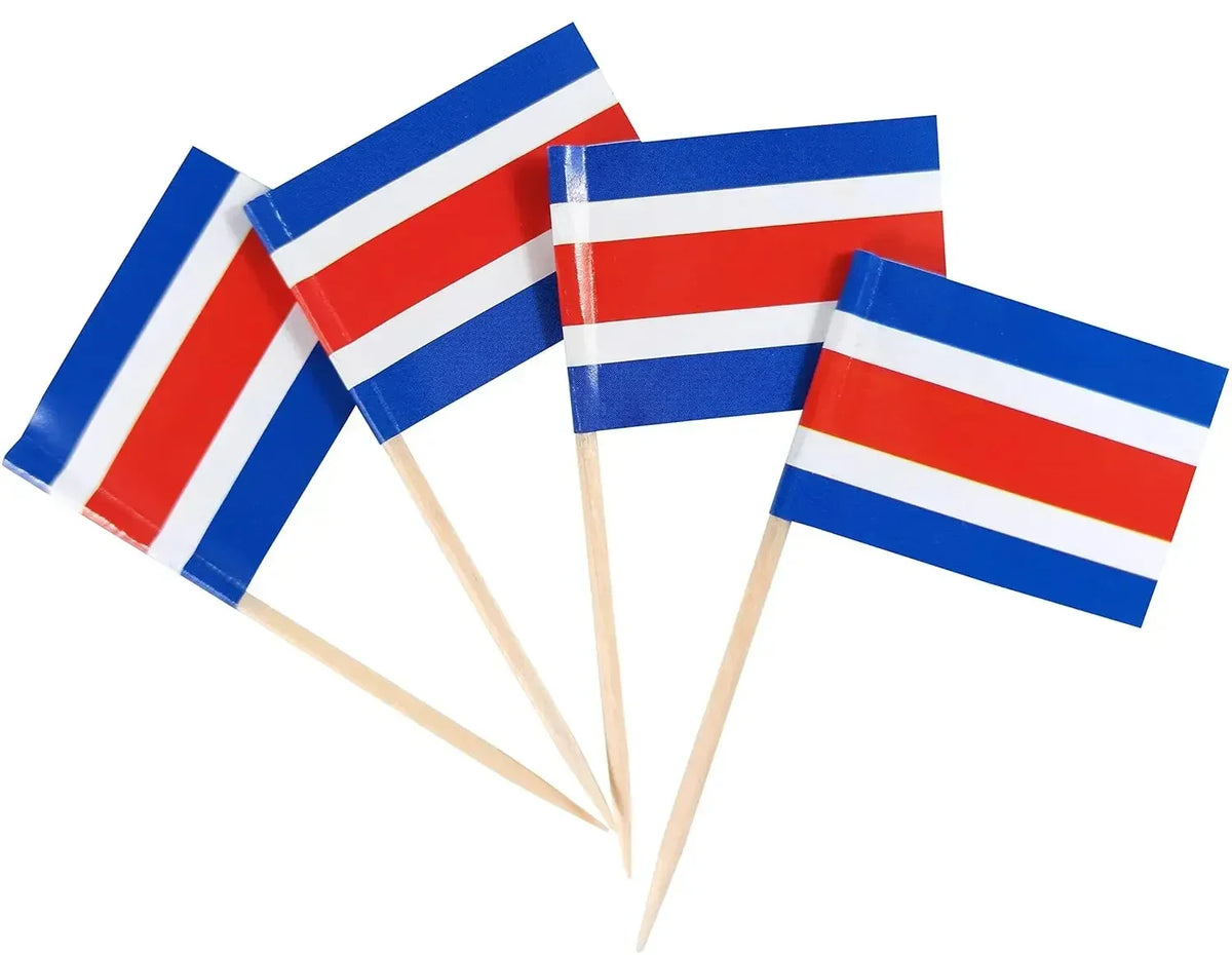 Themed Party trick - Mini Flag Cupcake/Cake/Cocktials/Fruitplatter Toppers (100 Pack)