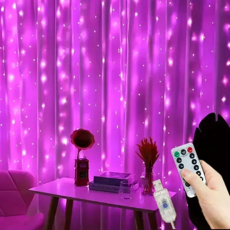 Curtain Fairy Lights LED - 8 Modes with Remote