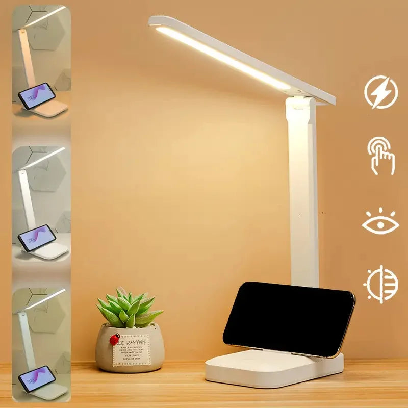 Foldable LED Desk Lamp with Touch Dimmer